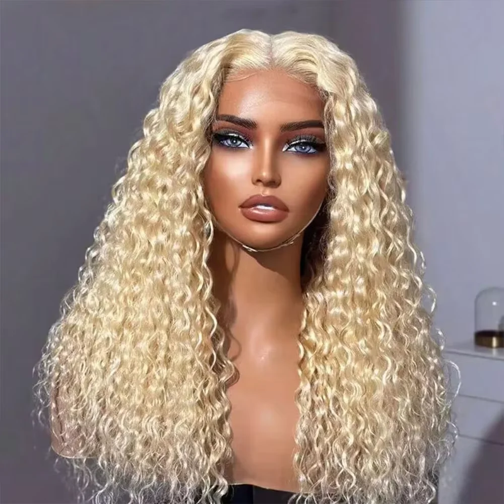 

613 Blonde Lace Front Wigs 13x6 HD Lace Wig 200% Density Curly Human Wig Loose Deep Wave Wig Water Wave Wigs For Women