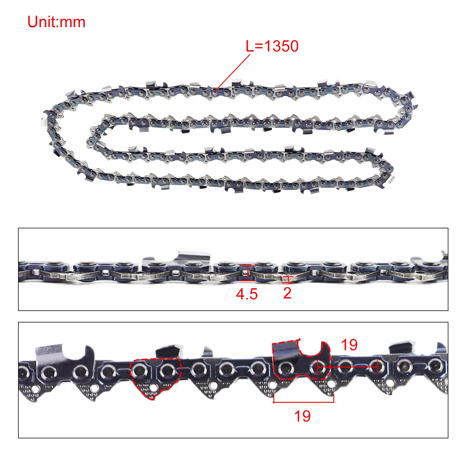 Chainsaw Chain 20 inch .063 Gauge 3/8 Pitch 72 Drive Links 20\'\' Saw Chain for Stihl MS660 MS290 MS310 MS361 MS380 MS390