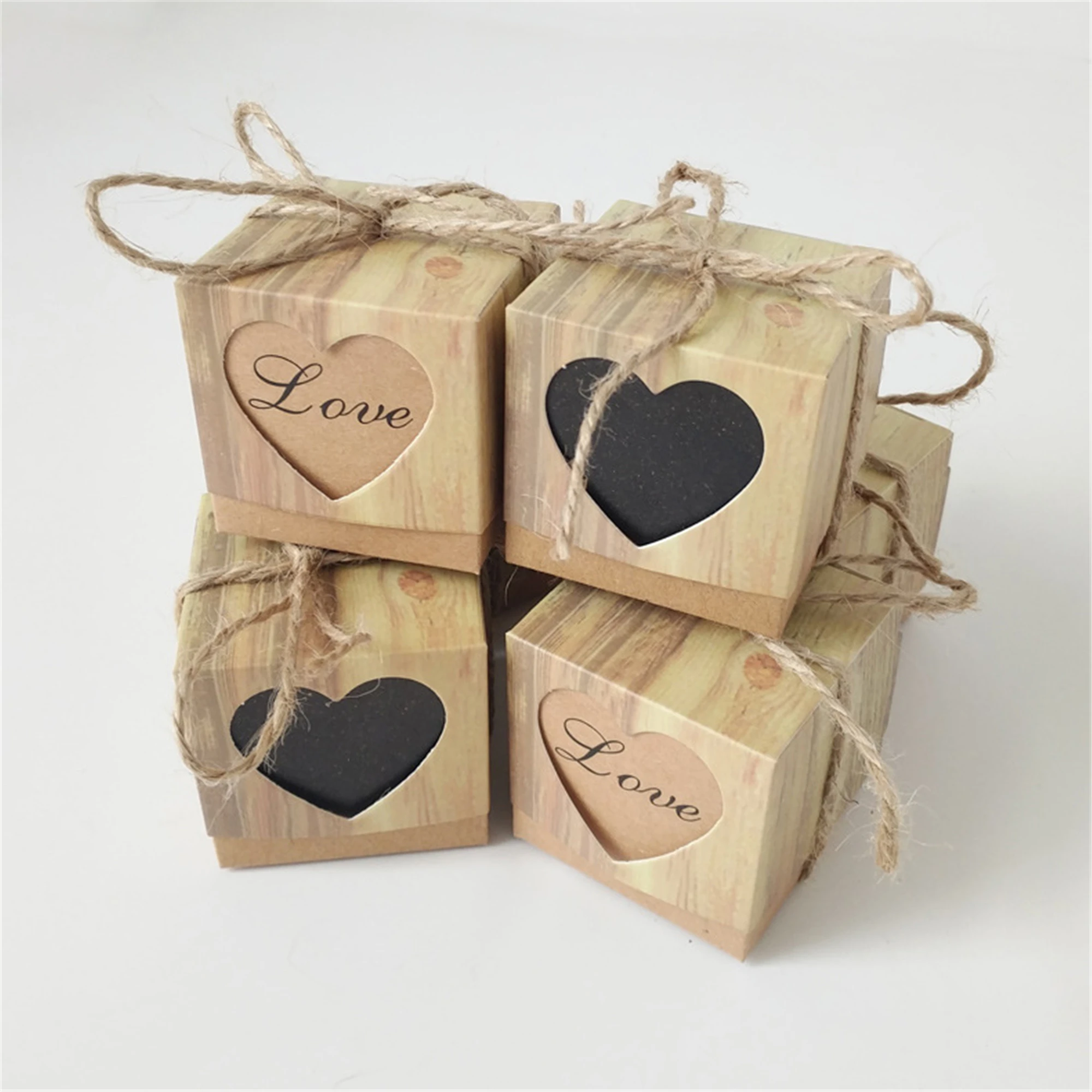 

Kraft Paper Party favor boxes-Heart favor box-Love Gift boxes-Valentine candy favor boxes-Heart favor-Love treat boxes