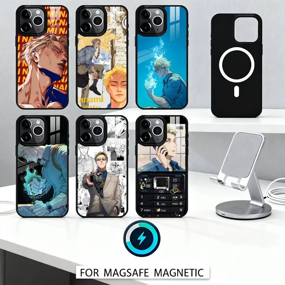

Anime K-Kento N-Nanami Phone Case Magnetic For iPhone17 16 15 14 13 12 Pro Max For Magsafe Wireless Charging Cover