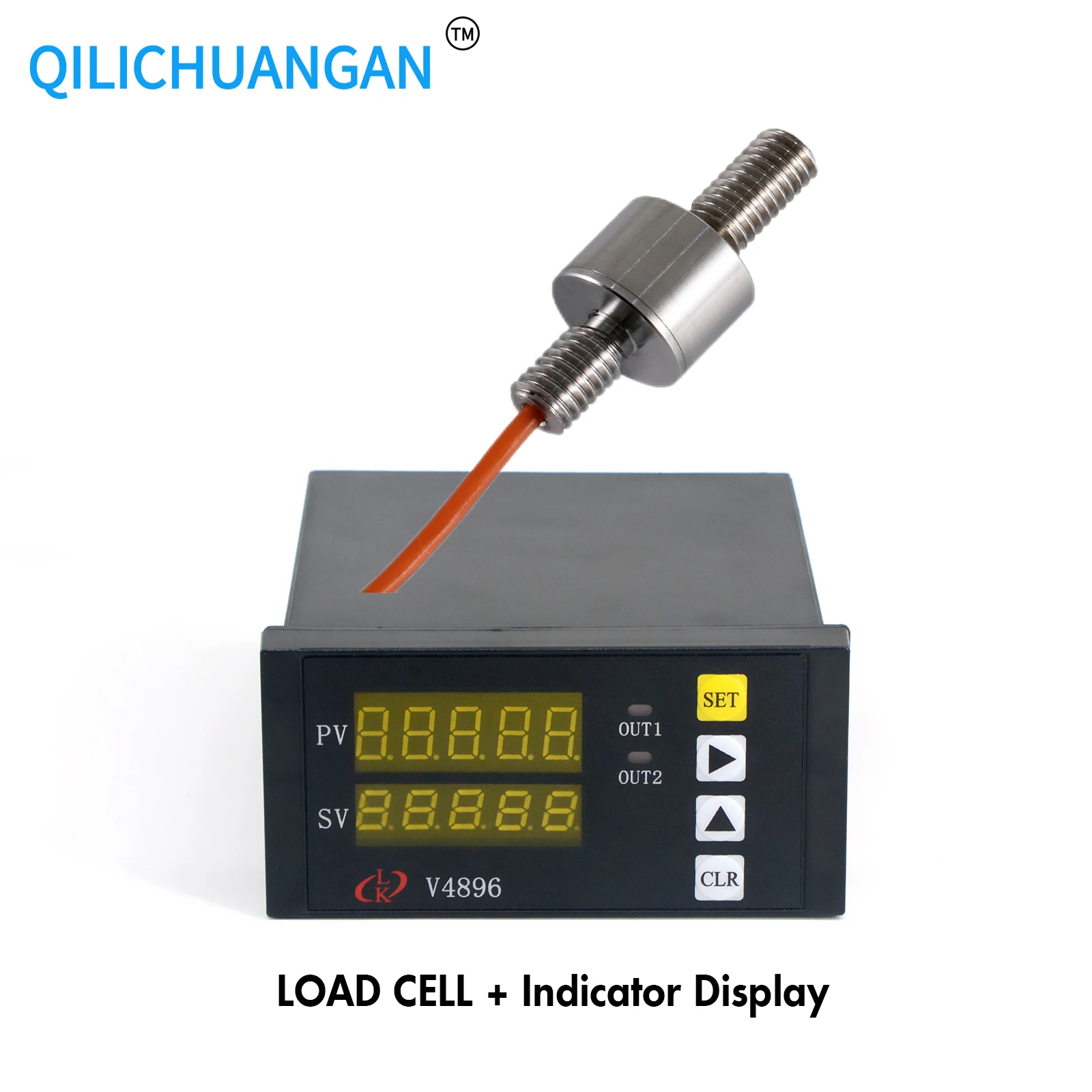 

Mini Load Cell Weight Sensor + Indicator display,Test Tension and Compression Force Weight Pressure Sensor for Scale