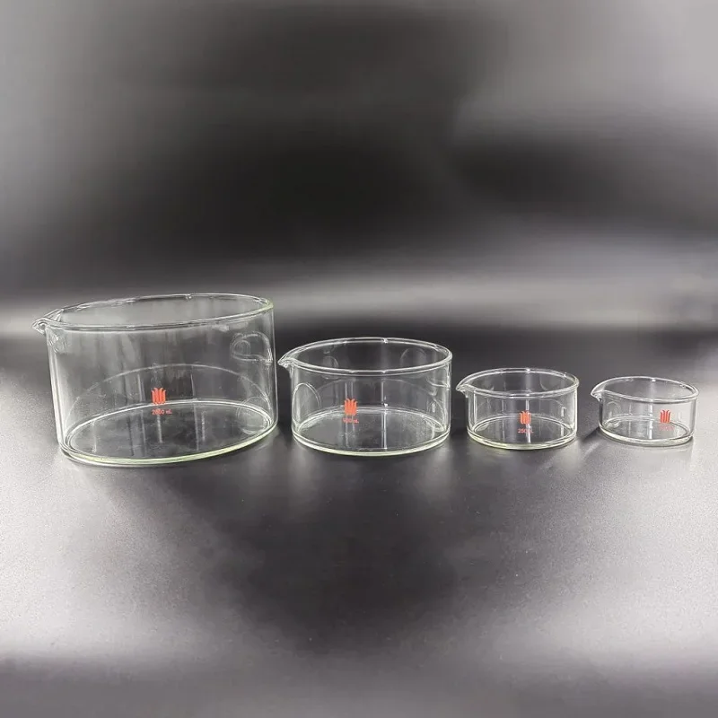 SYNTHWARE Borosilicate Glass Crystallizing Dish,Thick Walled with Spouts 150ml 250ml 900ml 2000ml