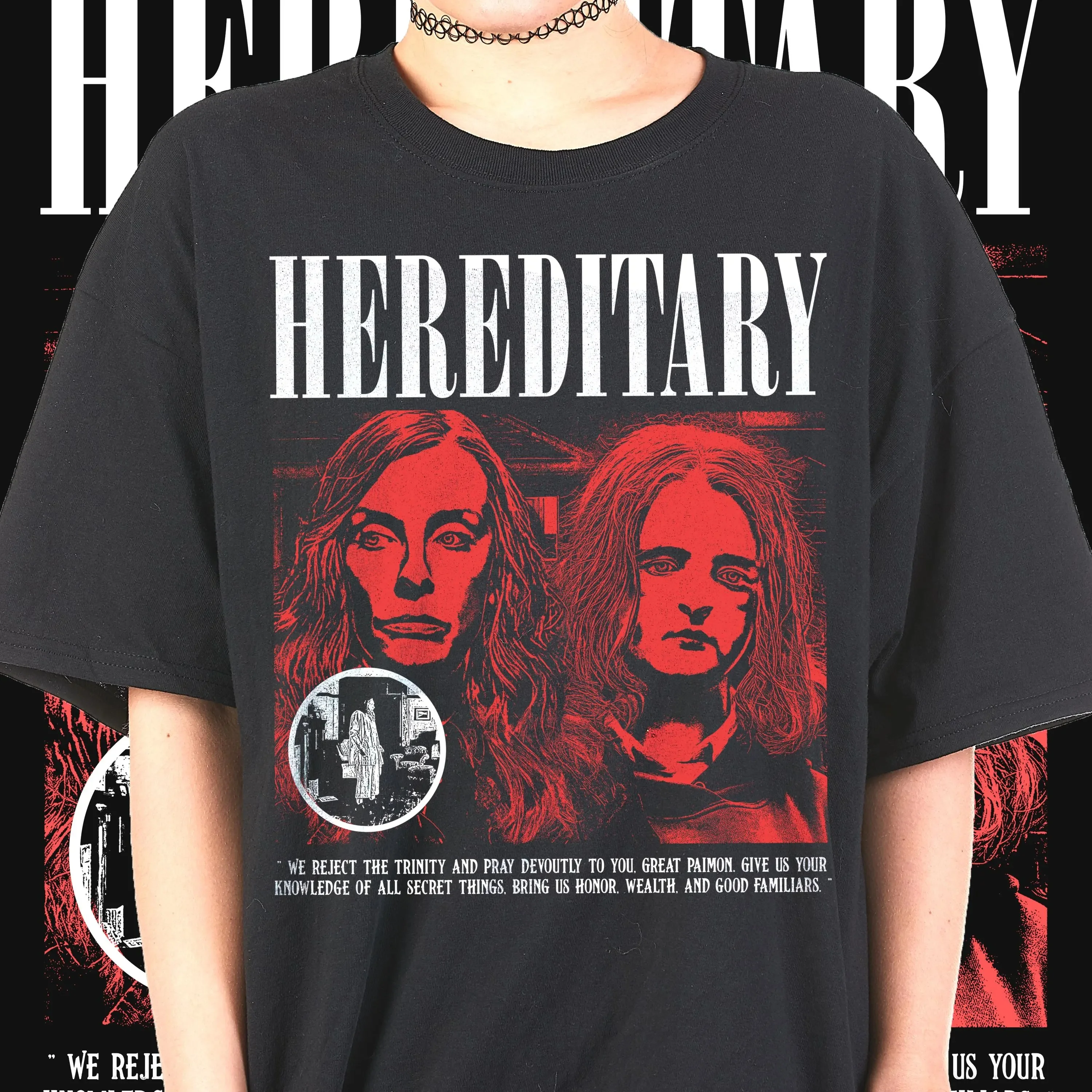 

Винтажная футболка Hereditary, футболка ужасов, Ари Астер, одежда из фильма ужасов, рубашка с короткими рукавами и графикой, унисекс, для мужчин и женщин, всесезонная