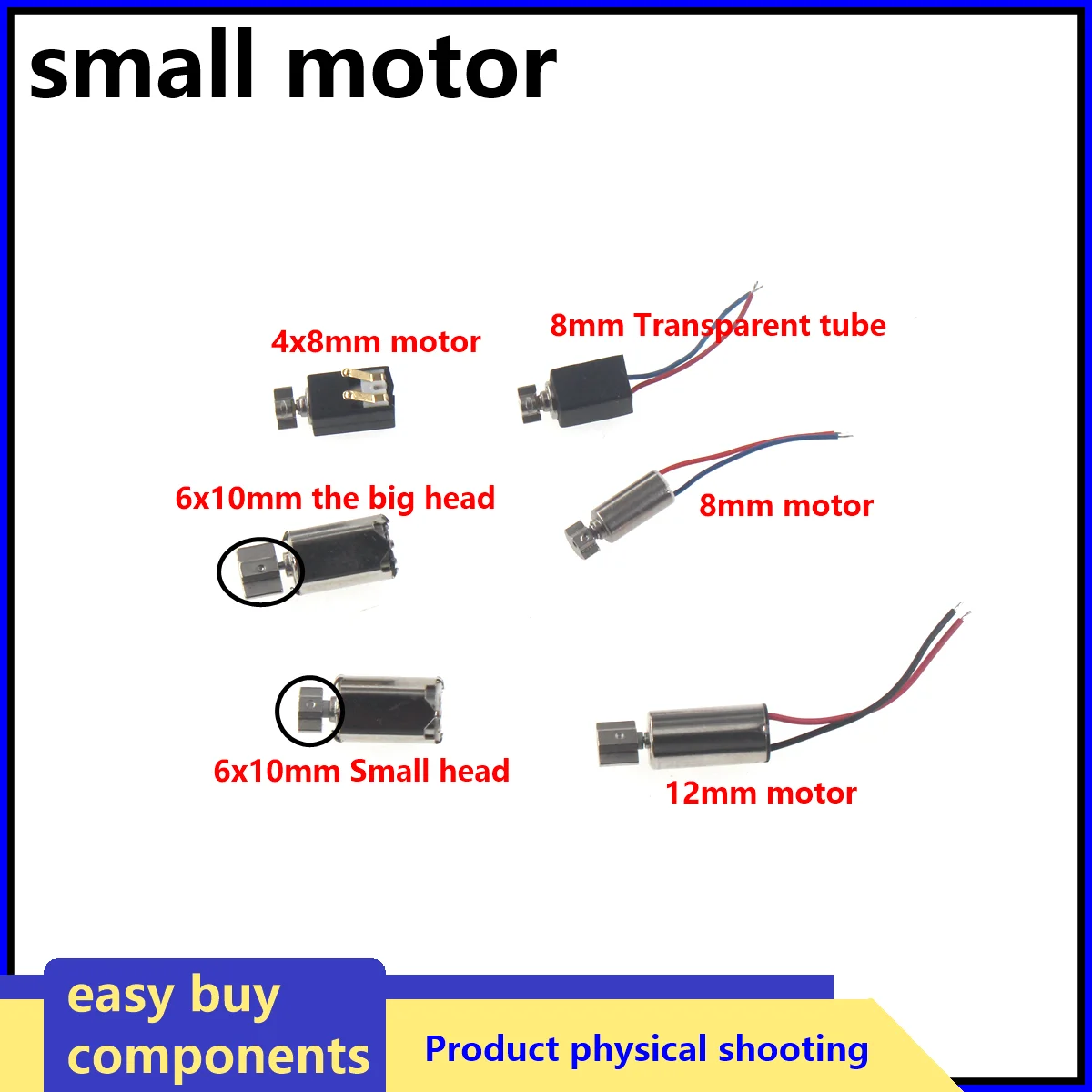 Mini 6mm*12mm Tiny Coreless Vibration Motor 4X8 6X12 Micro 612 Vibrating Vibrator Motor DIY Toothbrush Toy Massager