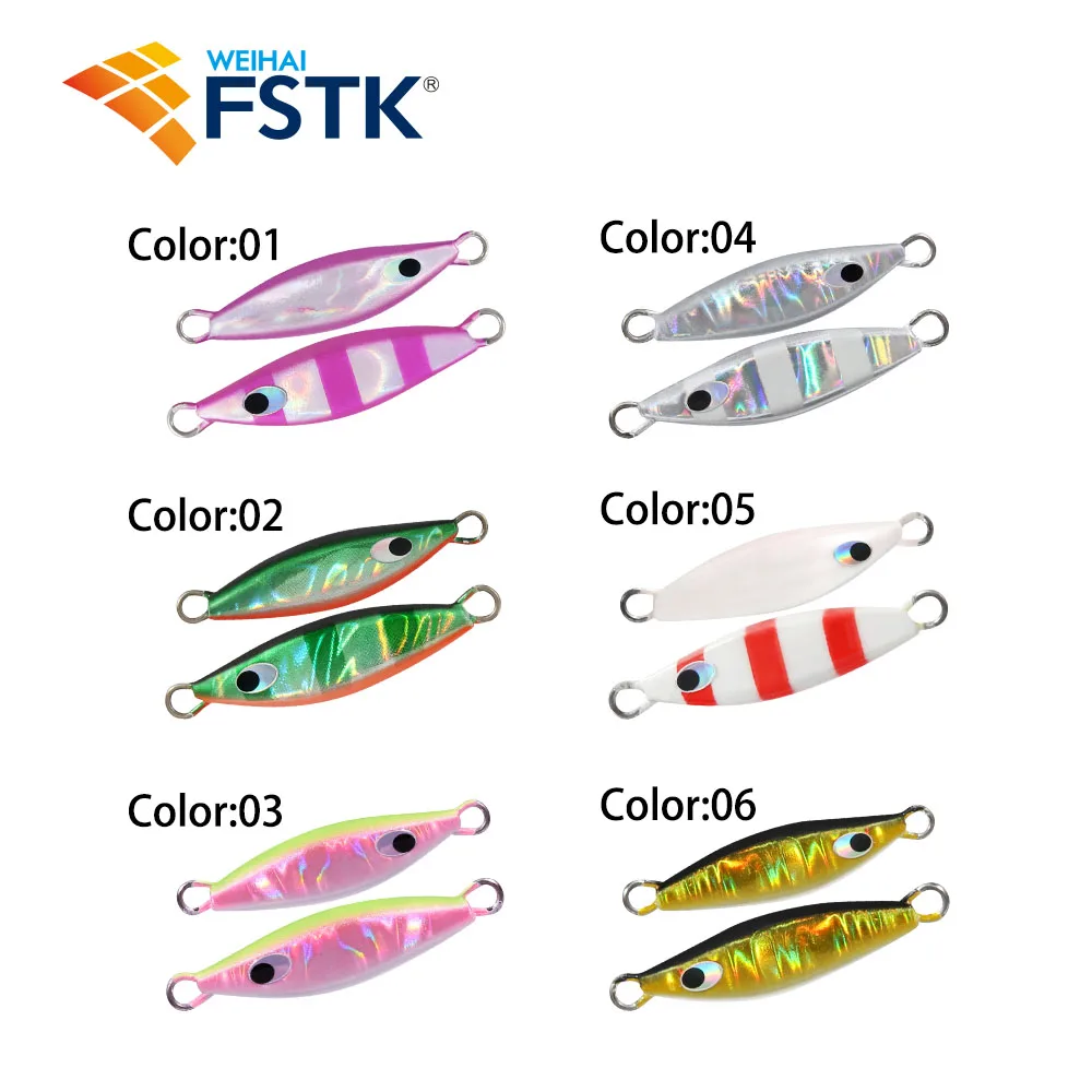 FSTK 2024 Micro Metal Jig  5g10g 15g 20g Shore Casting Jigging Shore Casting Spoon Saltwater Jack Fishing lure Artificial Bait