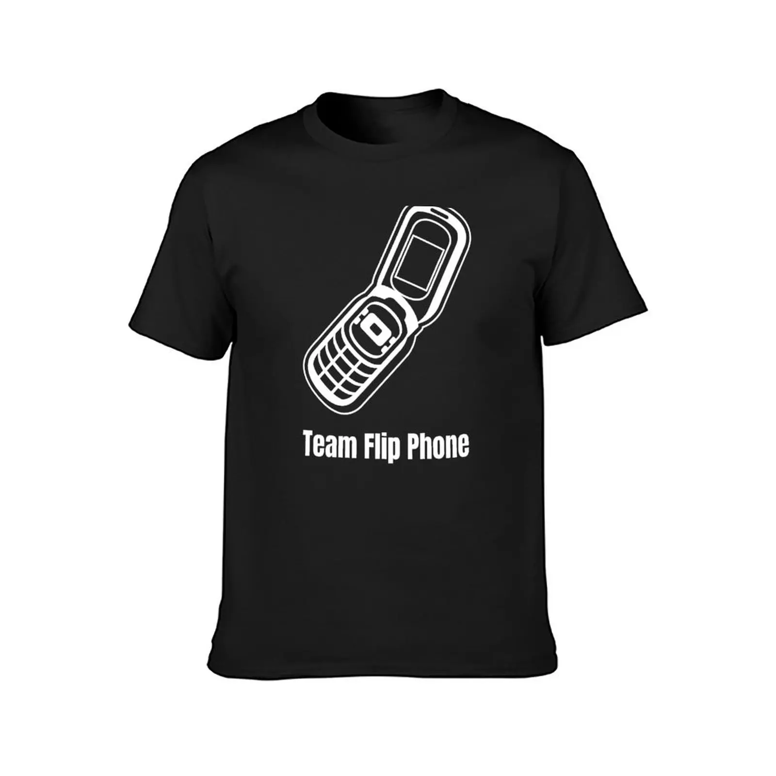 Team Flip Phone Funny Nostalgic Cellular Phone T-Shirt summer top graphics T-shirts for men cotton