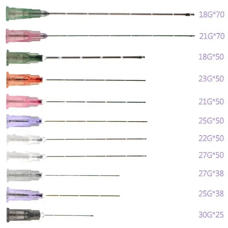 50pcs/box Tattoo Needles Nasolabial Fold/Lip/Face/Body Filler Hyaluronic Blunt Cannula 14g 16g 18g 90mm 100mm Filling