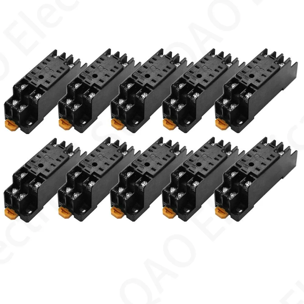 10pcs Lot 10 Mini Relay Socket Base PYF08A For H3Y-2 timer relay MY2NJ general purpose DPDT micro mini relay socket base