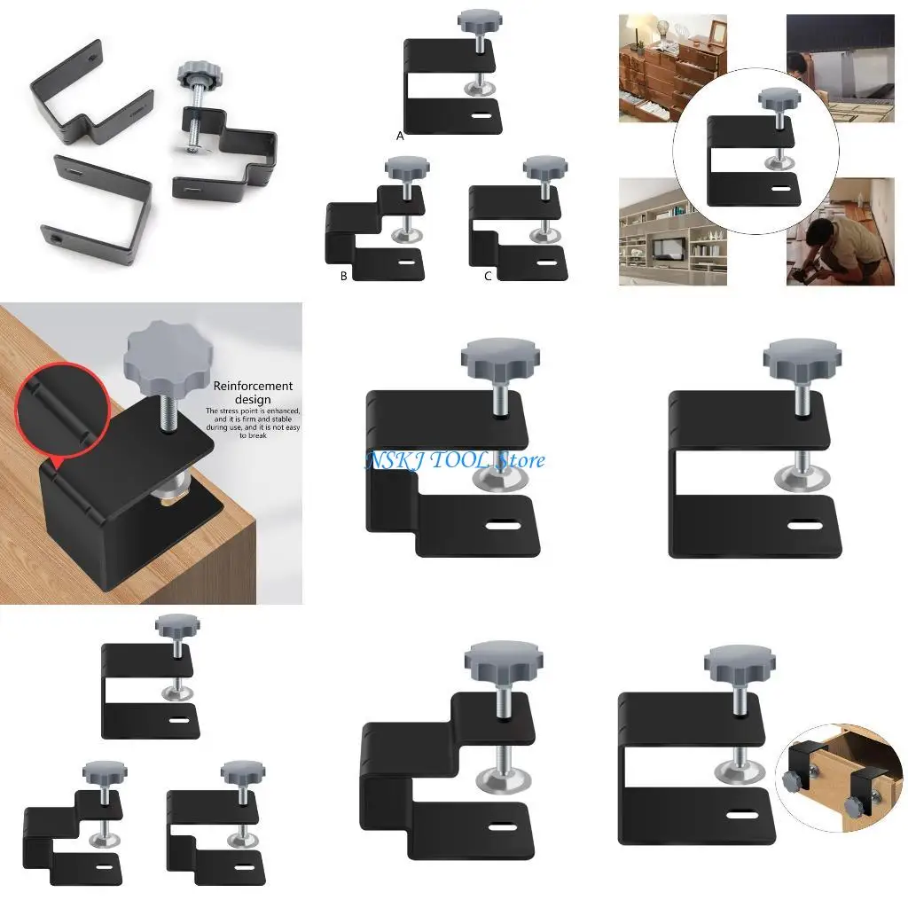 L8RC Drawer Panel Installation Helper Drawer Front Installation Clamps Convenient Mount Tool for Clamping Up to 45mm Panel