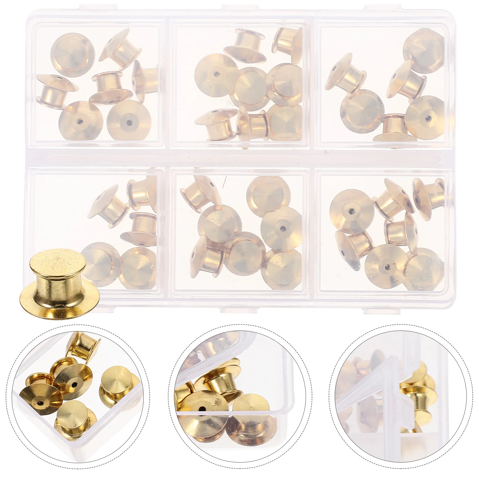 

40pcs Chest Pin Accessories Locking Metal Backs For Brooches Badges Enamel Pins Diy Crafts Replacement Clutch Keepers
