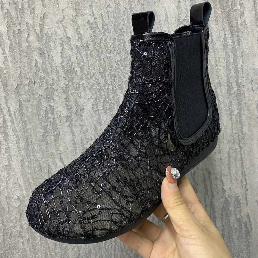 Summer Women Sandals Lace Mesh Breathable Casual Women Boots Fashion Women Shoes Plus Size
