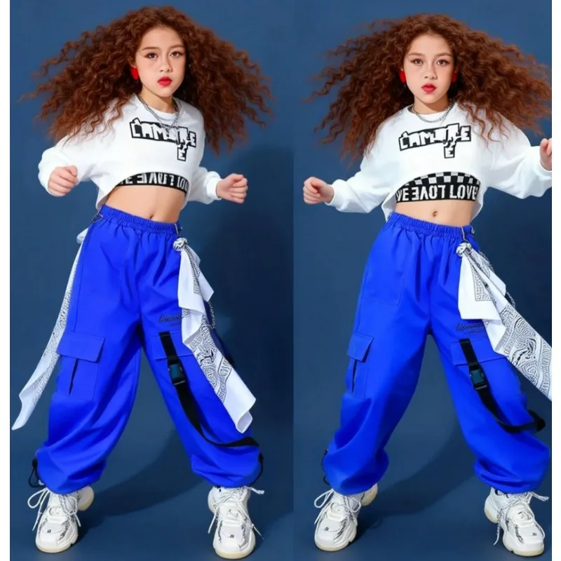 Jazz-Hip-Hop-Tanzset für Mädchen, Streetdance-Kostüm für Kinder, Performance-Outfit für Model-Runway-Bühnenshows – Detail 1