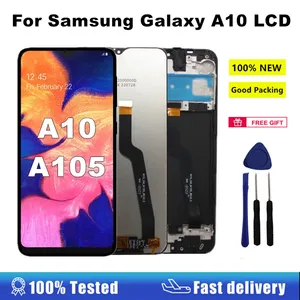 LCD untuk Samsung Galaxy A10 A105 Rakitan Digitizer Layar Sentuh Layar LCD untuk Samsung A10 SM-A105F SM-A105G SM-A105M SM-A105FN 12 tampilan penjualan terbaik galaxy a10 - №