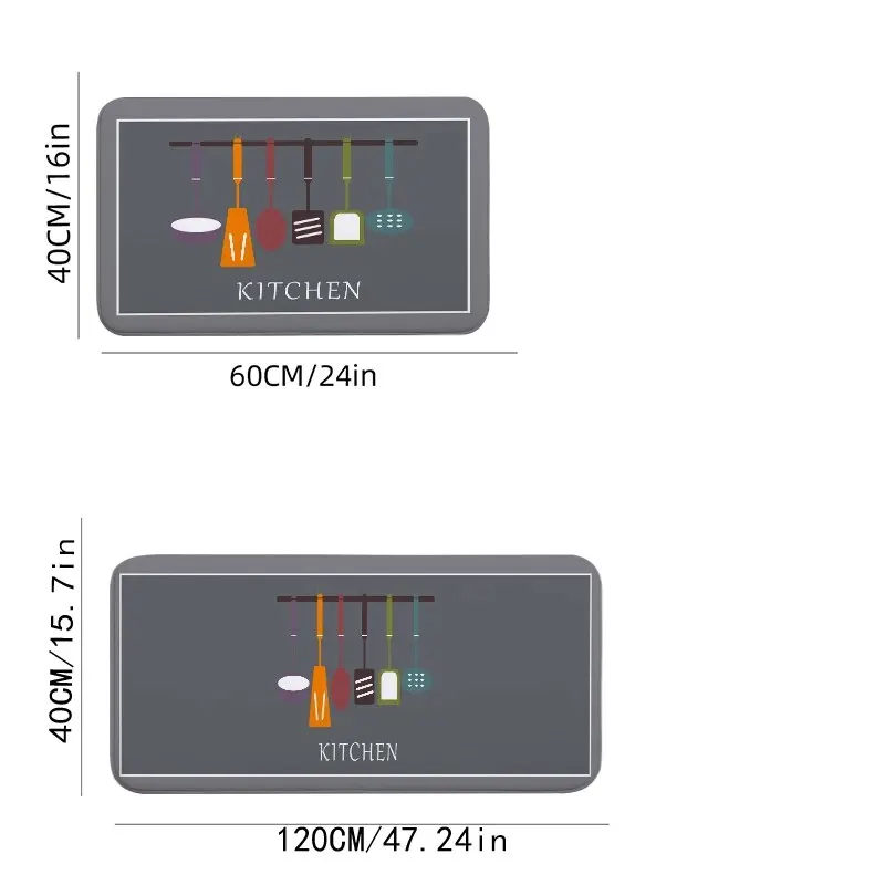 Multi-purpose Sponge Water Absorption Mat: Kitchen, Bathroom Bathroom Anti-skid, Moisture Absorption, Machine Washable Carpet