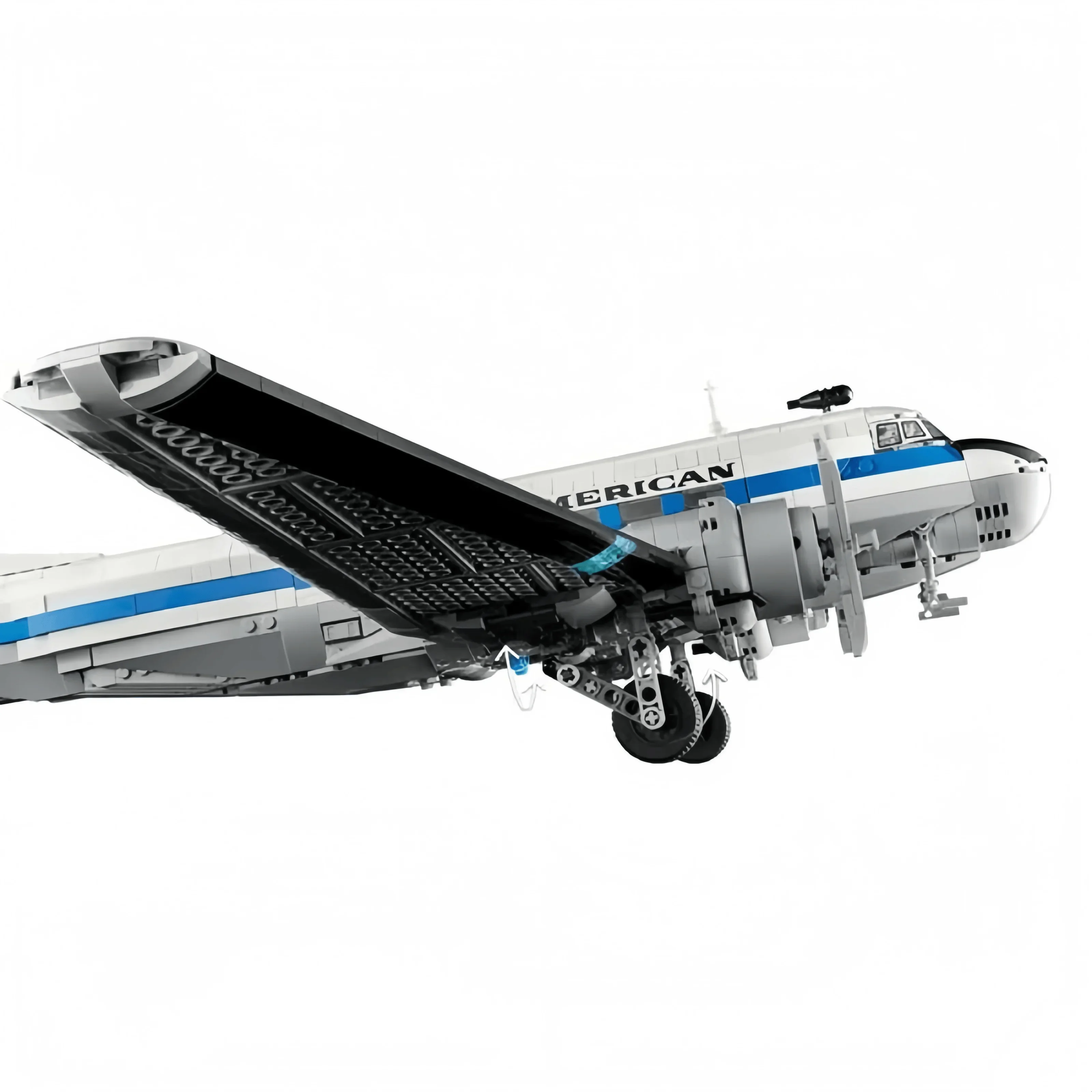 Beliebte 1903-teilige Retro-DC-3-Klassiker-Flugzeug-Bausteine im Jahr 2026, Retro-Flugzeugmodell als Sammlerstück und Heimdekoration – Detail 1
