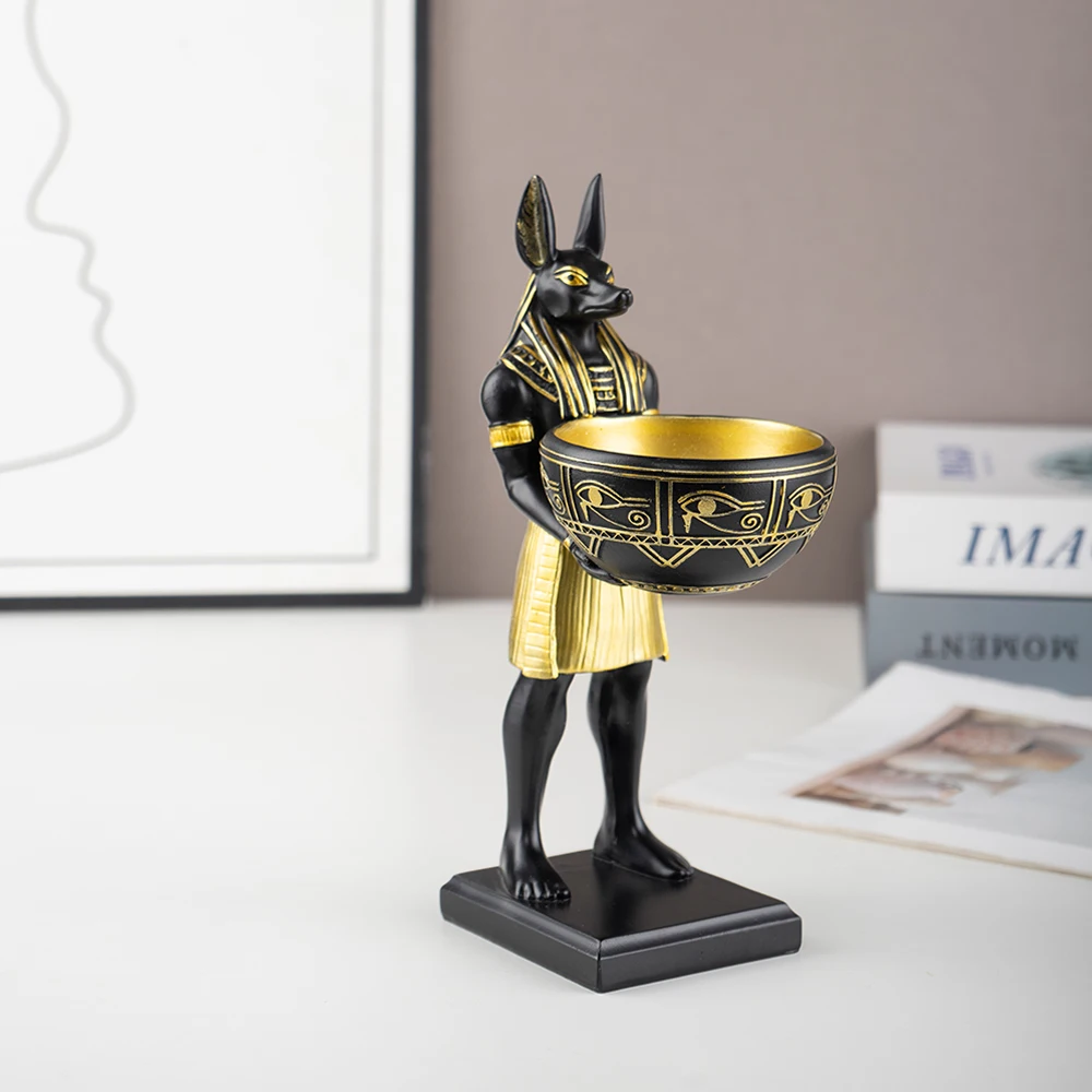 

Anubis God of the Dead Resin Figurine Storage Decor for Living Room, Home Office Desk Egyptian Craftwork HomeDecoration Ornament