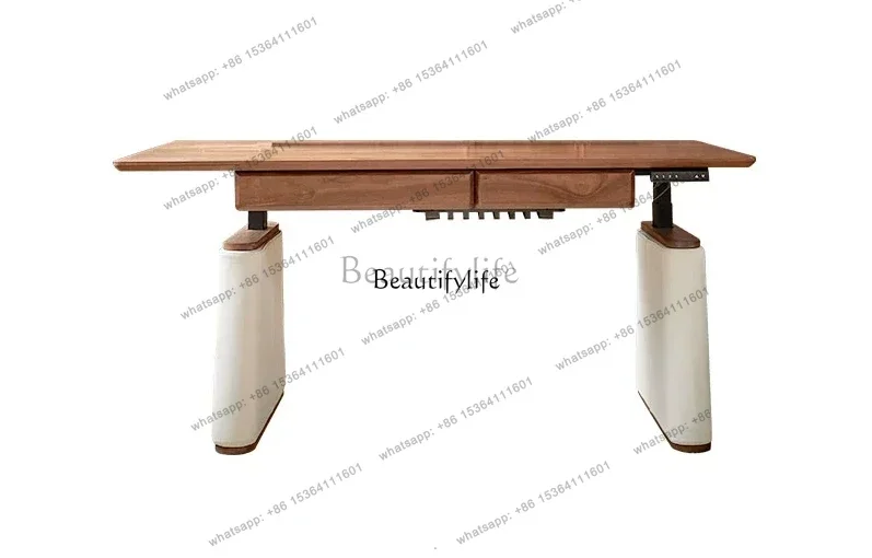 

FG28*North American black walnut electric lifting desk intelligent solid wood lifting office workbench