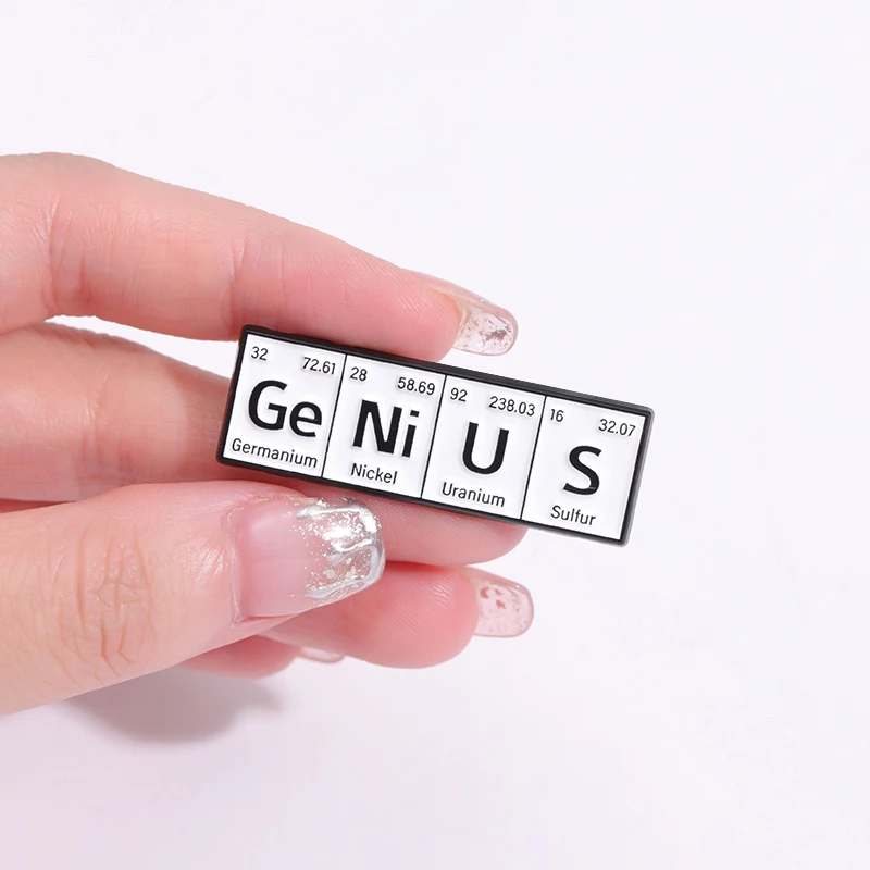 Periodic Table Of Elements Enamel Pin Relative Atomic Mass Hydrogen Helium Lithium Brooches Lapel Badges Jewelry Chemist Gift