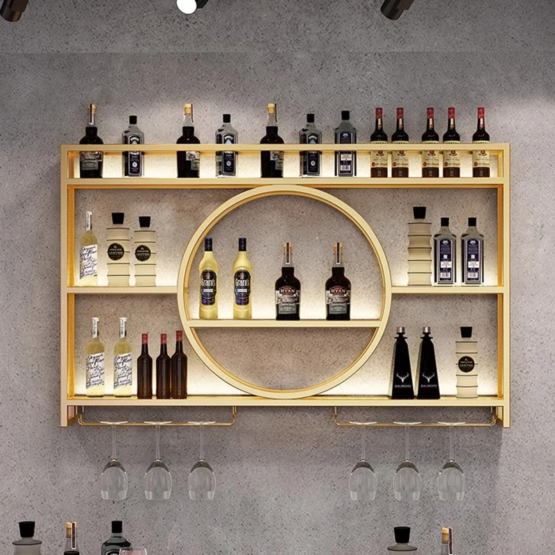 

Modern Shelf Display Cabinet Entertainment Restaurant Shelves Storage Wine Rack Cabinet Drinks Alcohol Angolo Bar Bar Furniture