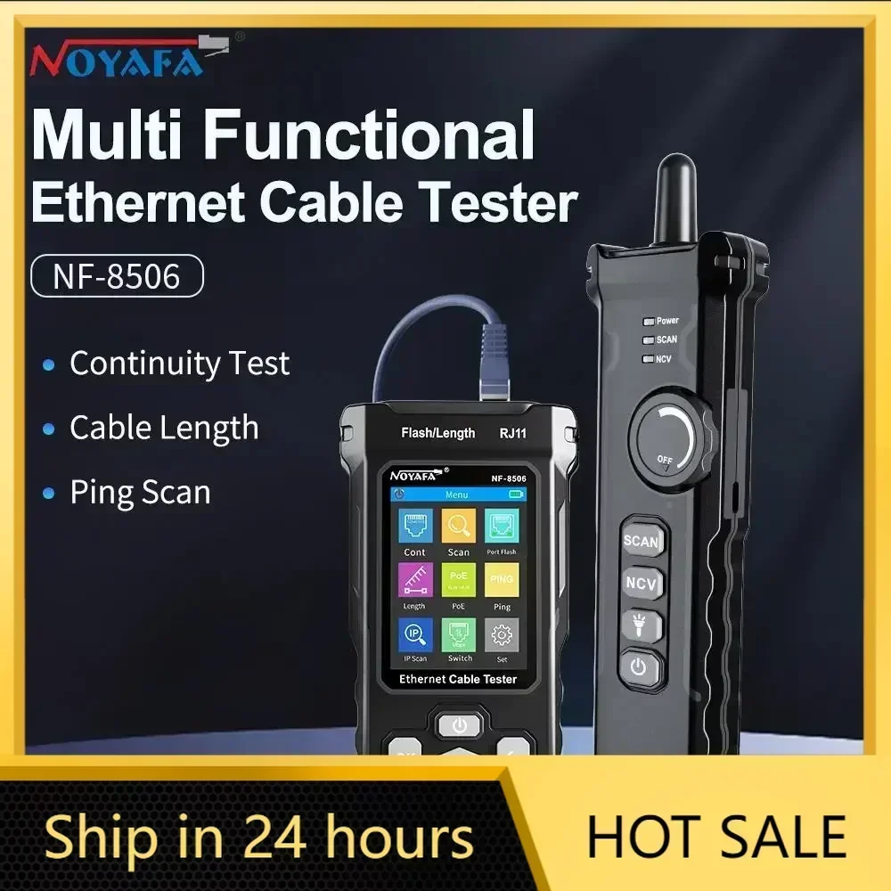 

NOYAFA NF-8506 Network Cable Tester with IP Scan and POE Power Detection, LED Lighting Check New