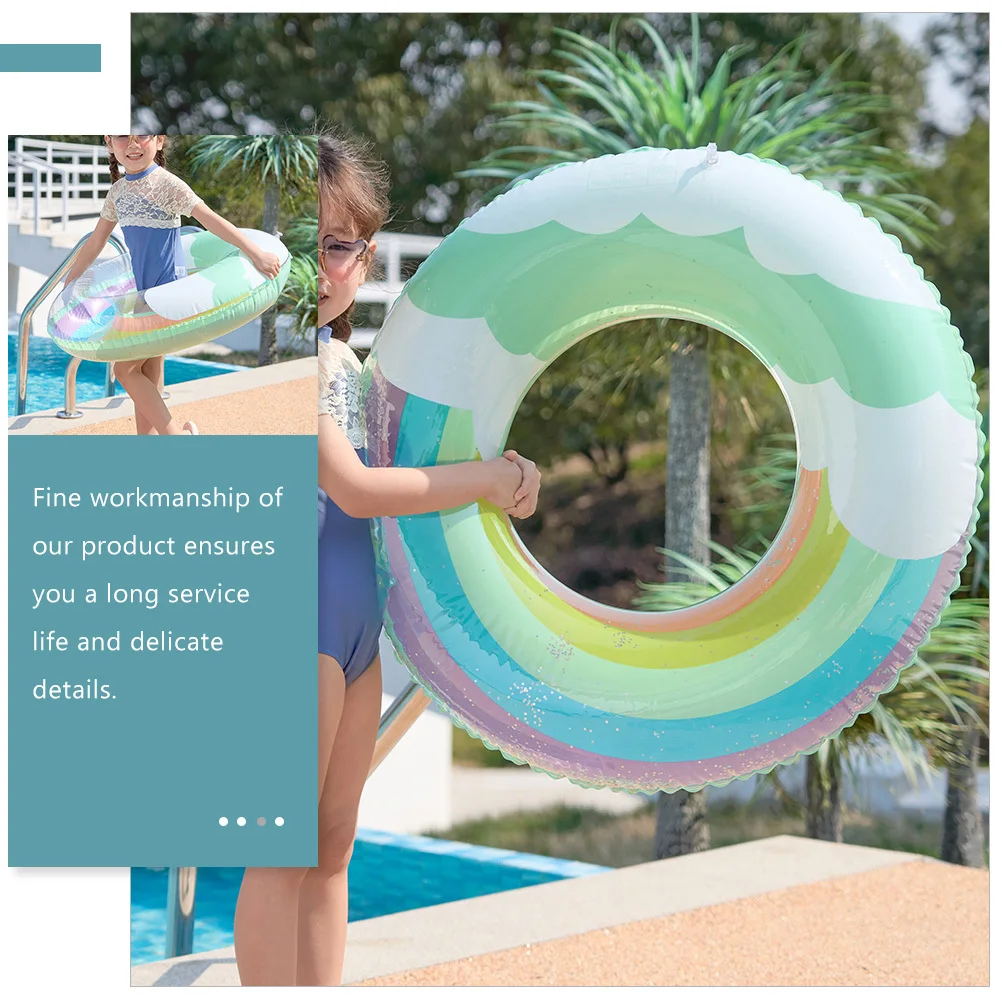 Floating Swimming Ring Premium PVC Safe for Smooth Interior Inflatable Pool Tube for Summer Outdoor Water Play Beach