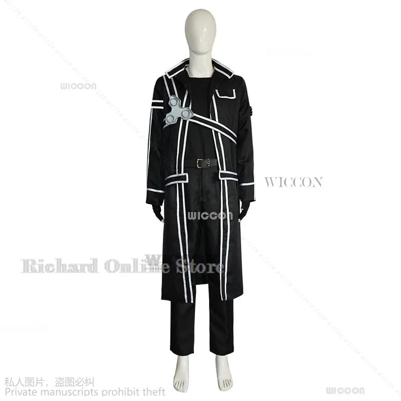 

didi 2025 2025 hhhAnime Kirigaya Kazuto Costumes Sword Art Online Kirito SAO Alicization Wigs Boots Uniform Set Adult cosplay ha