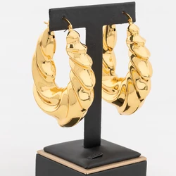 New Big Circle Round Hoop Earrings for Women Fashion Statement Gold Color Punk Charm Earrings Party Geometry Jewelry Accessories