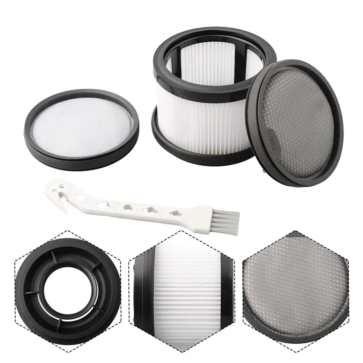 

HLES For Dreame T10,T20,T20 Pro,T30,T30 Neo,R10,R10 Pro,R20,Xiaomi G9 G10 Parts Accessories Front HEPA Filter