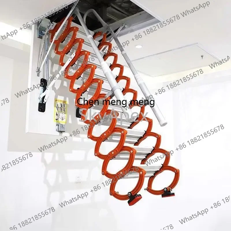 A55 Household Aluminium Ladder Multifunctional Best Folding Ladder Anti-Slip Sturdy Lightweight Space-Saving Indoor Outdoor Clea