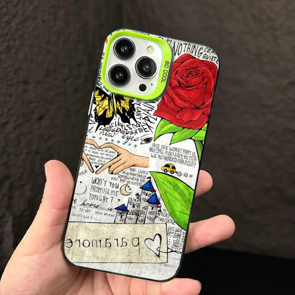 COOL Paramore music Phone Case green IMD Colorful Phone CaseSilver Suitable for iPhone 16 15 14 13 12 11 XS Pro Max