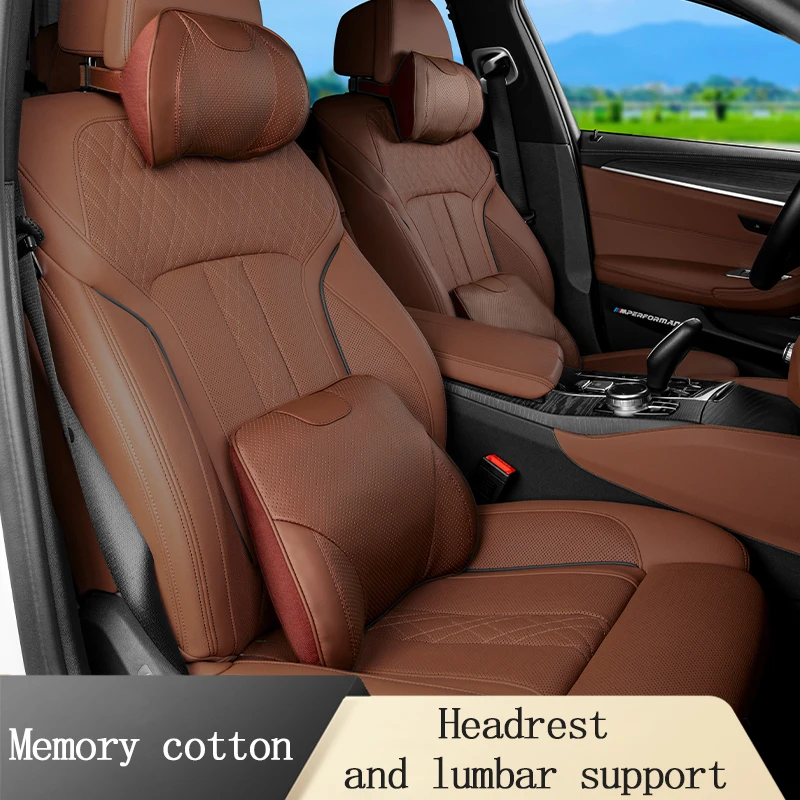 

Fabric Car Memory Foam Headrest Neck Pillow Protection Lumbar Cushion For Maserati Quattroporte Spyder Levante Coupe GranTurismo