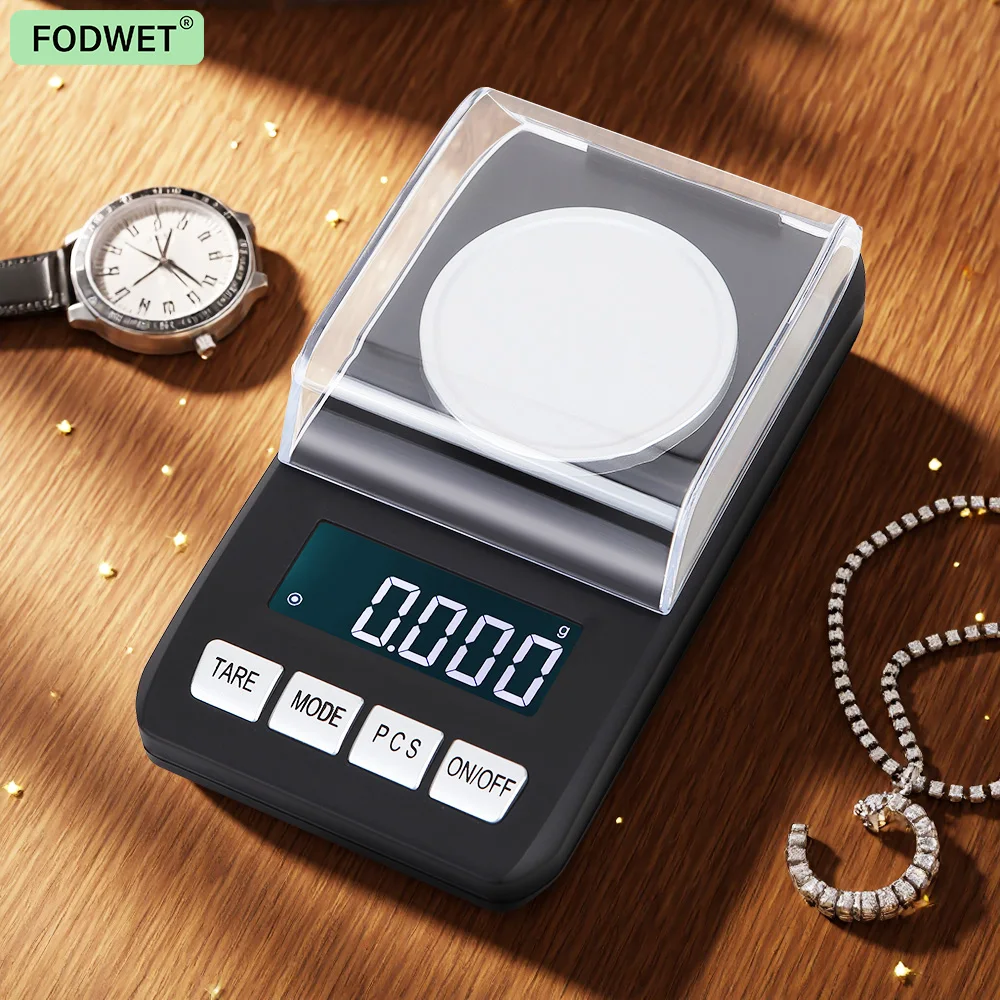 

High-Precision Kitchen Mechanical Scale Jewelry Digital Scale 0.001g Precision Measurement Milligram Scale Comes with Macao Calibration Tweezers Pick up Small Plate Storage Measurement