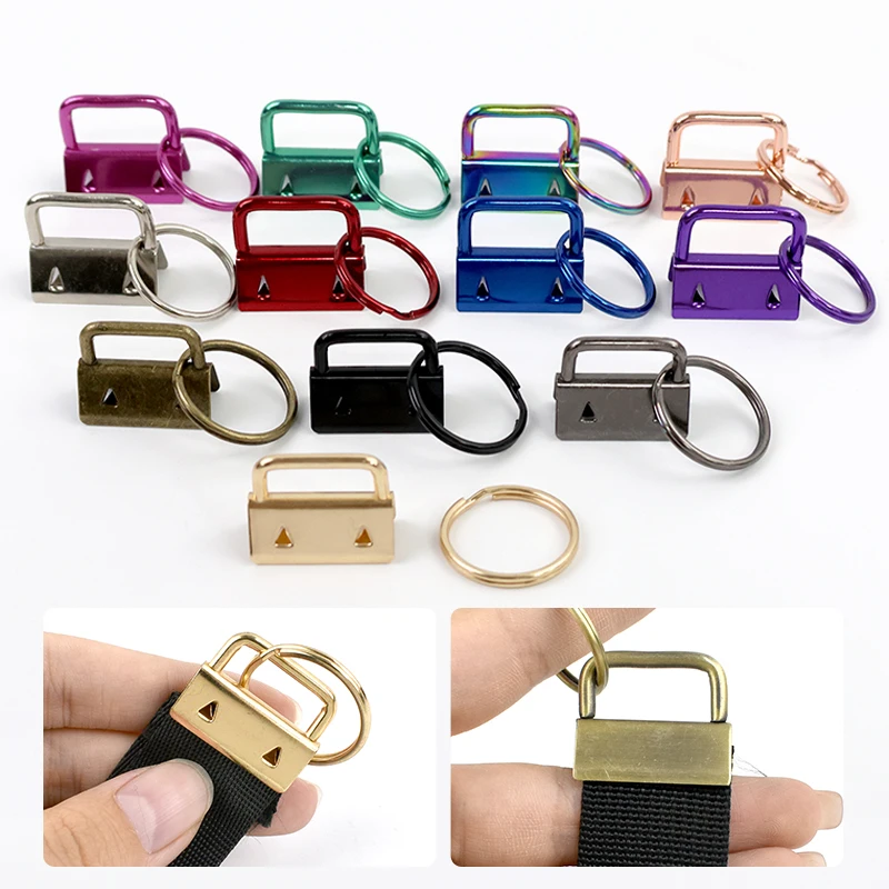 

10Pcs Meetee Webbing Tail Clip Buckle 25mm O Ring Metal Buckles Keychain Pendant Bag Strap End Clamp Hook DIY Crafts Accessories