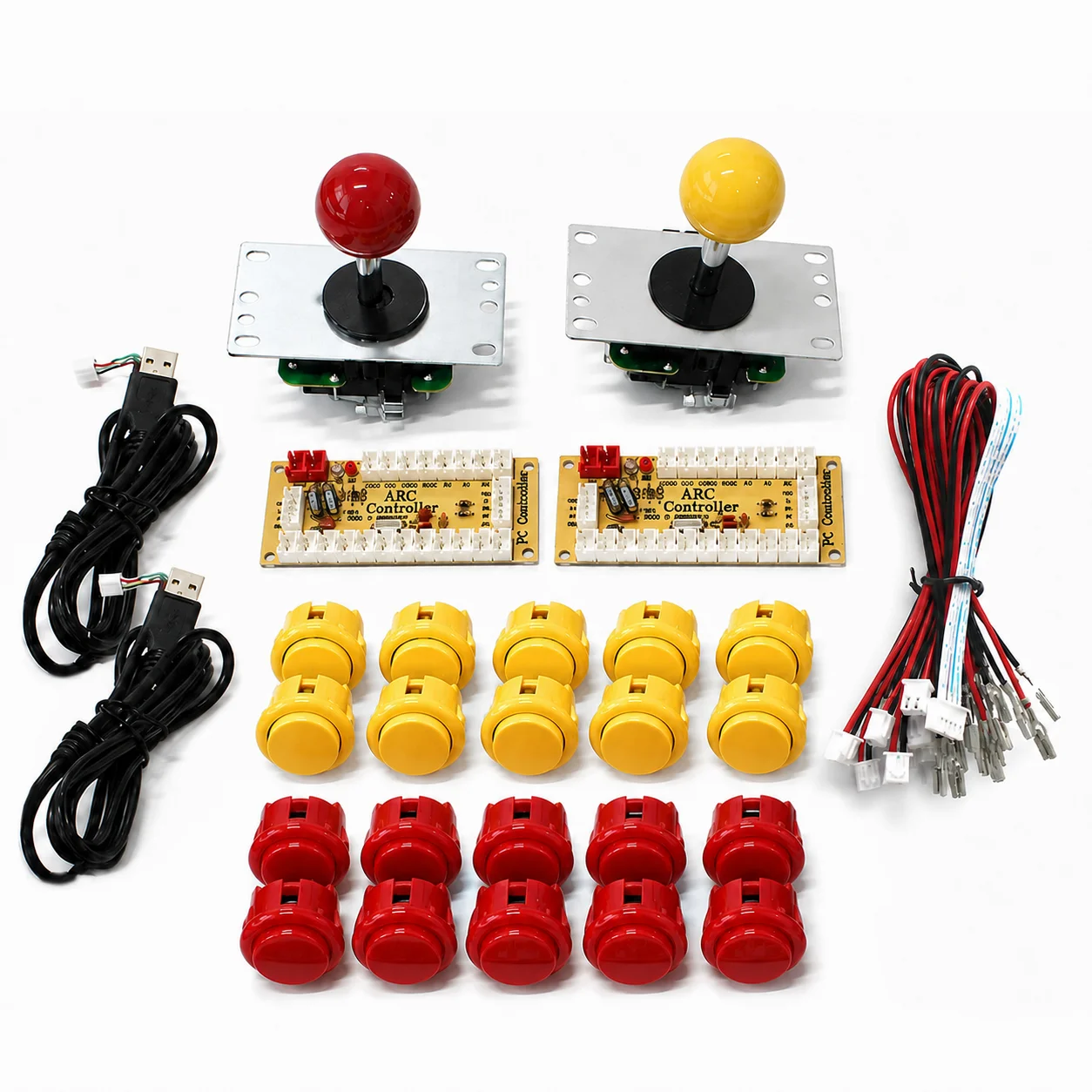 2 Player Arcade Zero Delay USB Encoder Kit for PC Raspberry Pi MAME DIY Cabinet with Copy SANWA 8 way Joystick Buttons