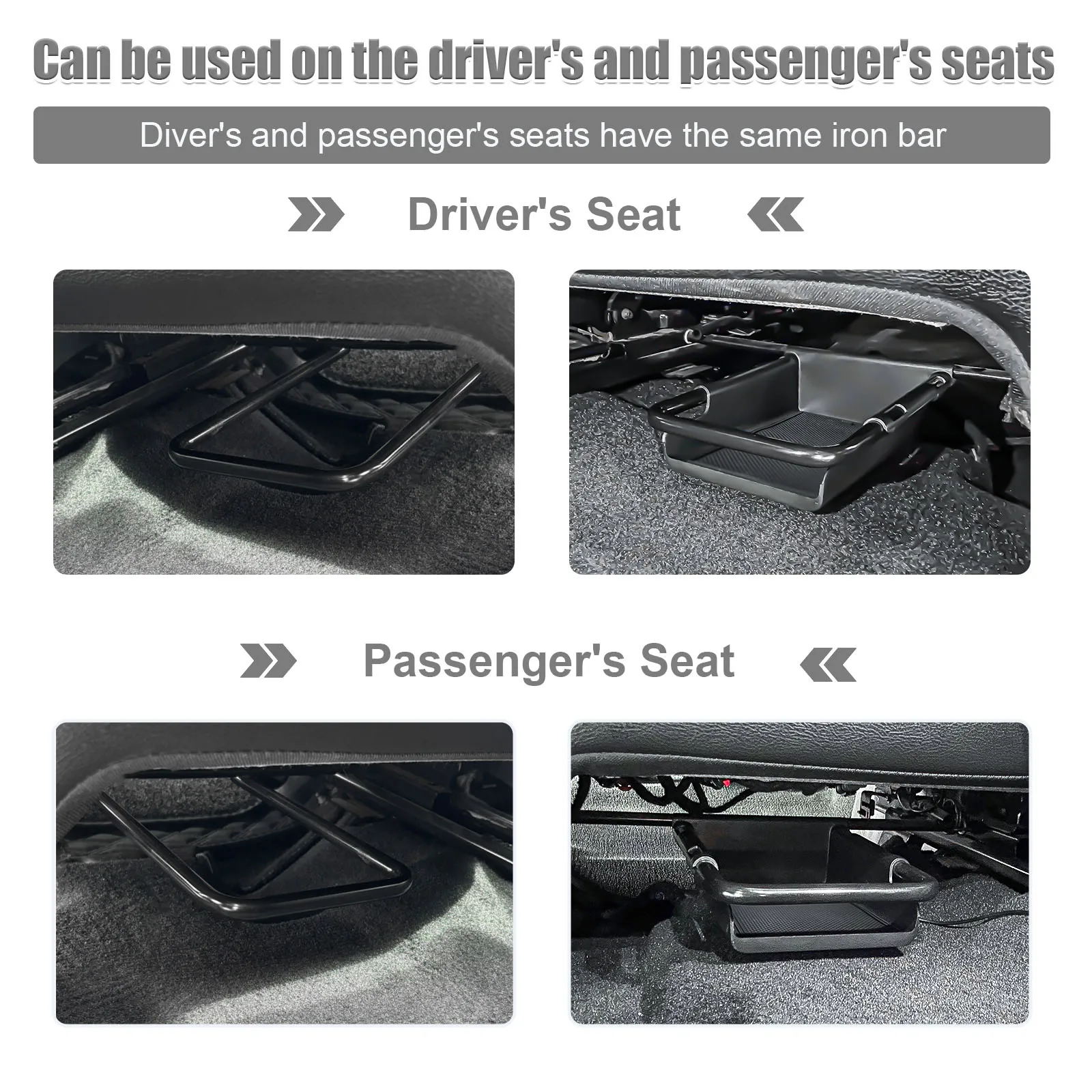 Organizador de almacenamiento frontal debajo del asiento para Jeep Wrangler JL JLU 2018-2025 y Gladiator JT 2020-2025, caja de almacenamiento oculta inferior, bandeja para coche
