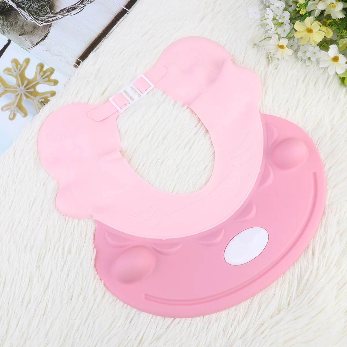 

Детская шапочка для ванны, регулируемая небесно-голубая водонепроницаемая шапочка для мытья волос, защита для ушей, шапочка для душа, детская стрижка с героями мультфильмов, детская шапочка для ванны