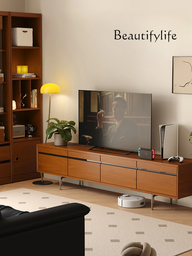 

Nordic Antique TV Cabinet Home Solid Wood Simplicity Audiovisual Cabinet