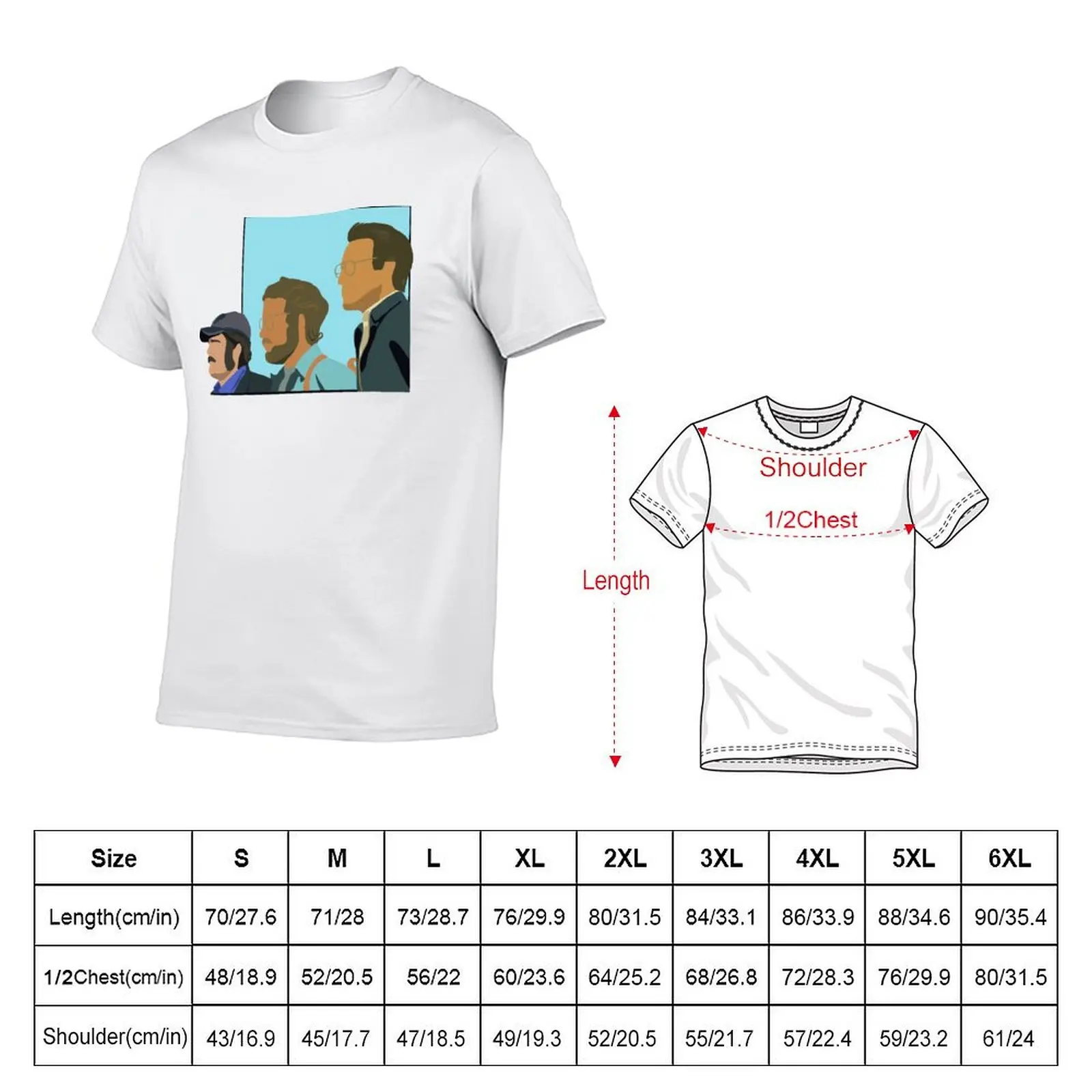 Picture 3: Jaws Silhouette T-Shirt Heavy Duty Casual Work Tee
