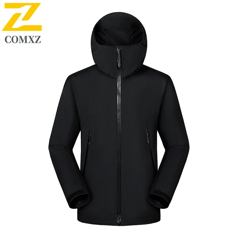 2025 Autumn Men's Jacket Trendy Casual Bike Solid Color Waterproof Windproof Windbreaker Man Travel Camping Rainproof Coat