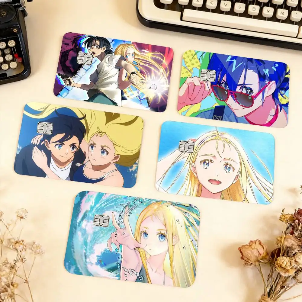Summer t-Time Rendering Waterproof Film Skin Cover Credit Card Stickers Debit Front Bank Bus Pass
