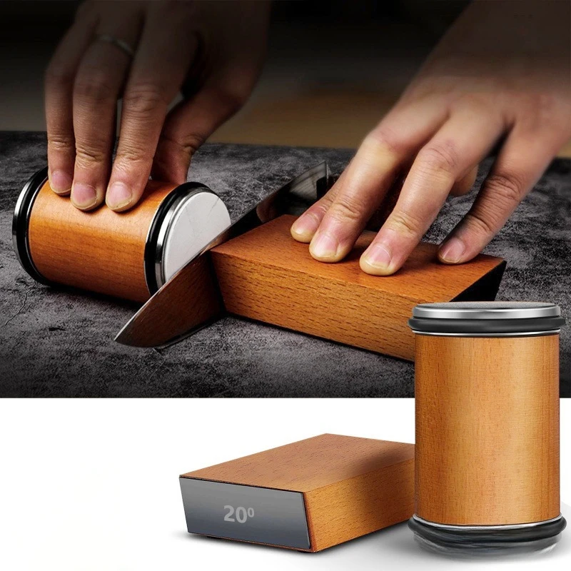 

Rolling Knife Sharpener Magnetic Knife Holder Diamond Sharpening Stone Kit with 15 and 20 Degrees Angle Roller Kitchen Acces