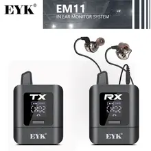 Eyk 2.4g sistema de monitor intra-auricular estéreo digital transmissão sem fio estável retorno recarregável de baixa latência para estúdio de concertos