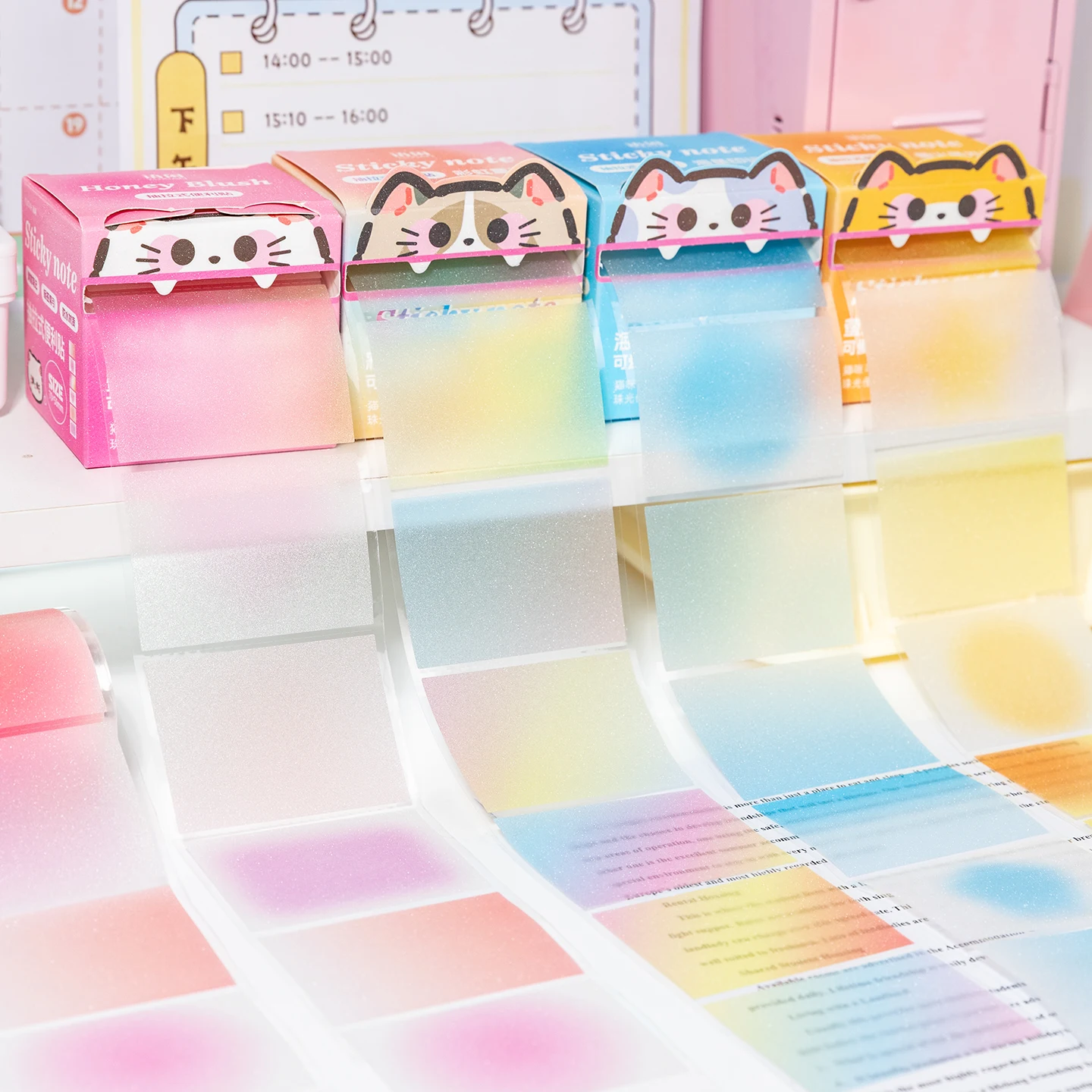 110 قطعة/صندوق سحب التدريجي مذكرة الوسادة الإبداعية مثبت ملاحظة لاصق تسميات ملصق DIY بها بنفسك سكرابوكينغ ملصقات طالب المسيل للدموع المفكرة #1