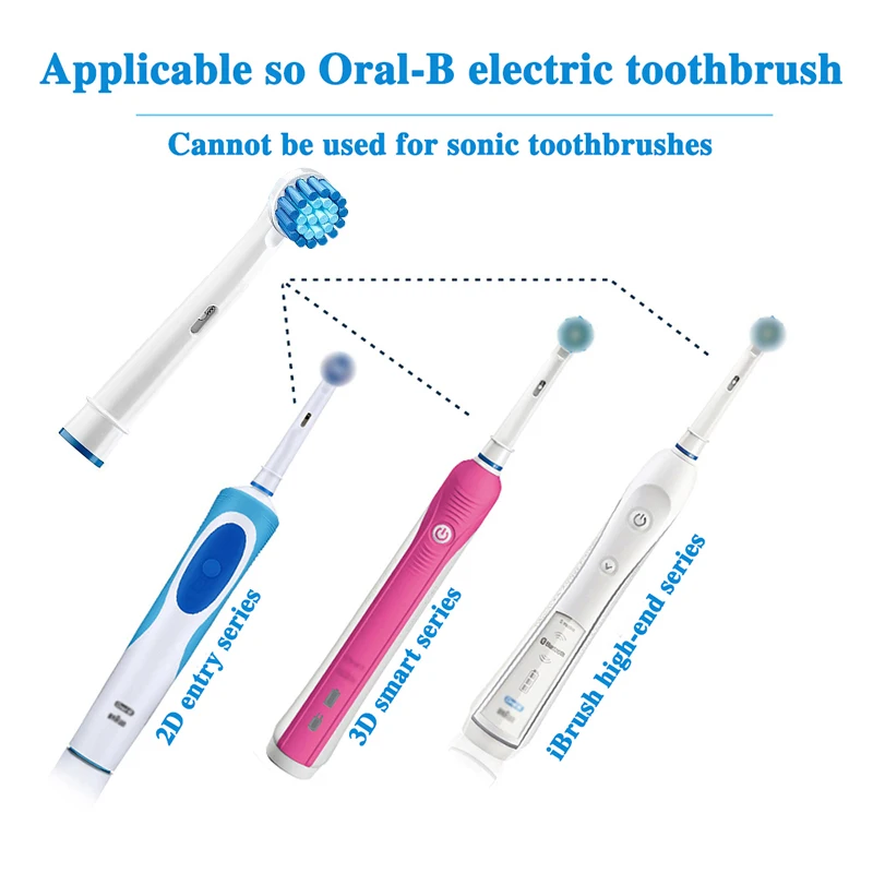 12 قطعة رأس فرشاة بديلة لرؤوس أورال بي رؤوس فرشاة الأسنان لبراون أورال-بي D12 D16 فوهات حيوية جونيور D20 D100 D36