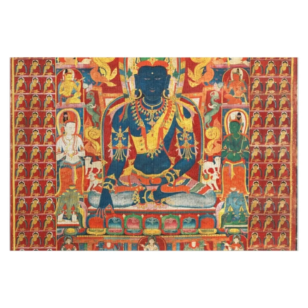 

Mandala 84 Blue Akshobhya Buddha Jigsaw Puzzle Wood Adults Baby Wooden Wooden Compositions For Children Puzzle