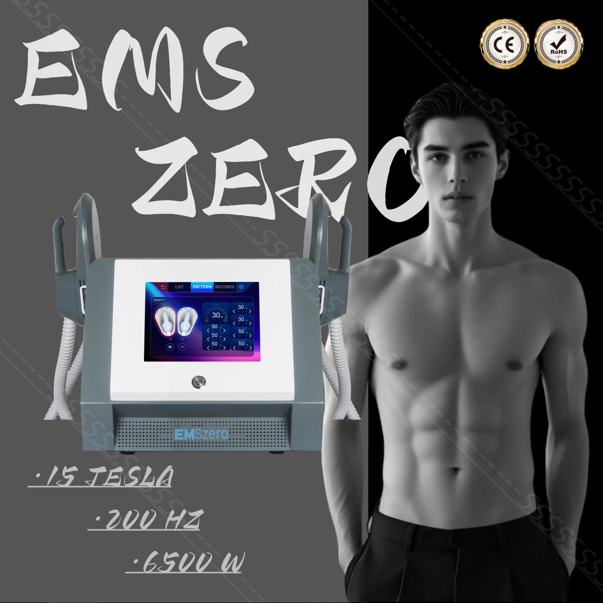 Newest Portable DLS-EMSZERO RF Power 6500W Weight Loss Muscle Stimulating Fat Removal Upgrade Body Sculpt Machine EMSzero 2025