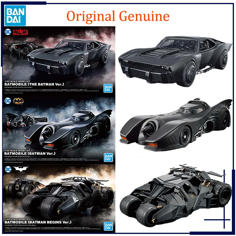 

Original Genuine Batman Batmobile Bruce Wayne 1/35 Bandai Anime Model Toys Action Figure Gifts Collectible Ornaments Boys Kids