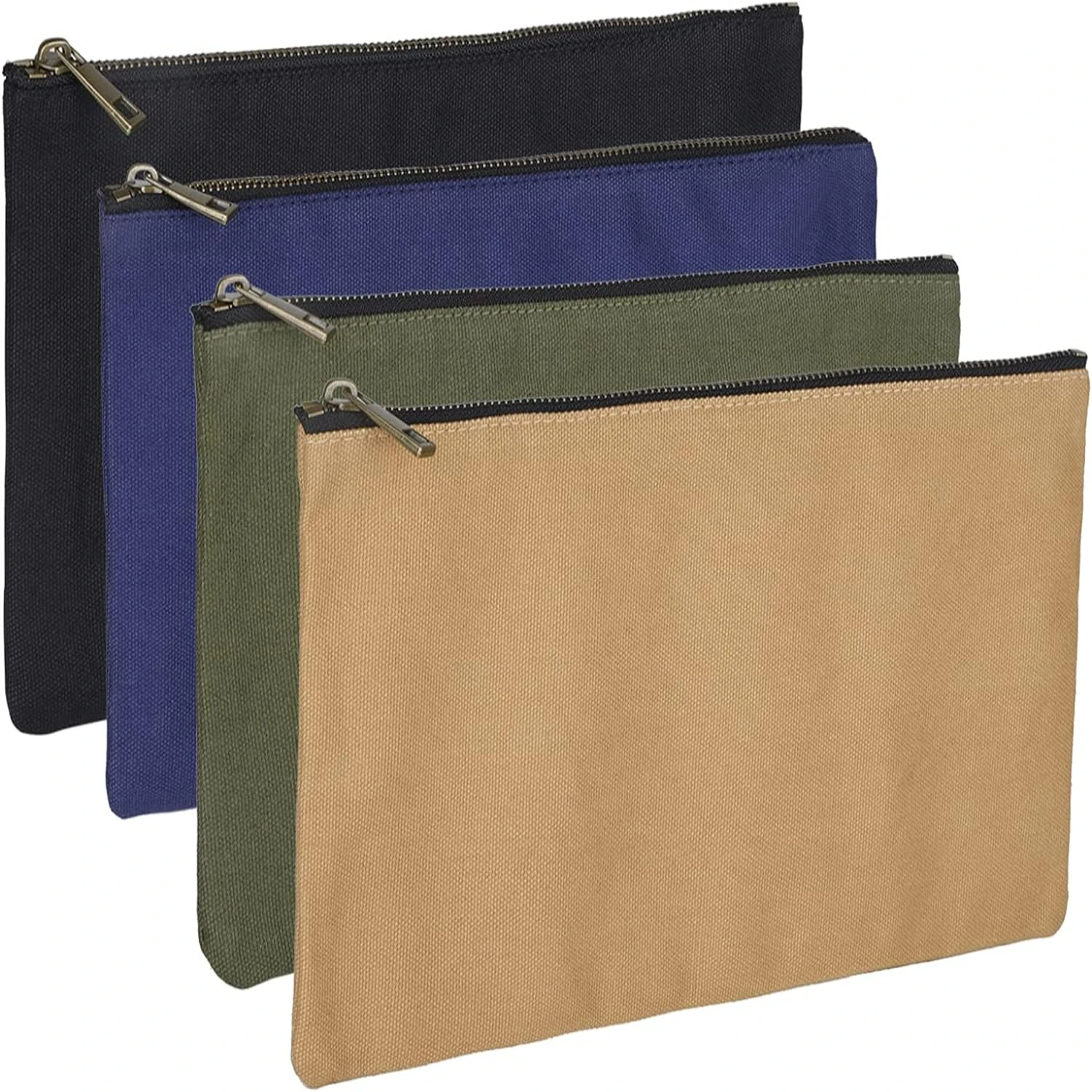 

Heavy Duty Waterproof Canvas Tool Bags with Metal Zippers - Durable and Multi Color Smart Storage Pouches for Everyday Utility.