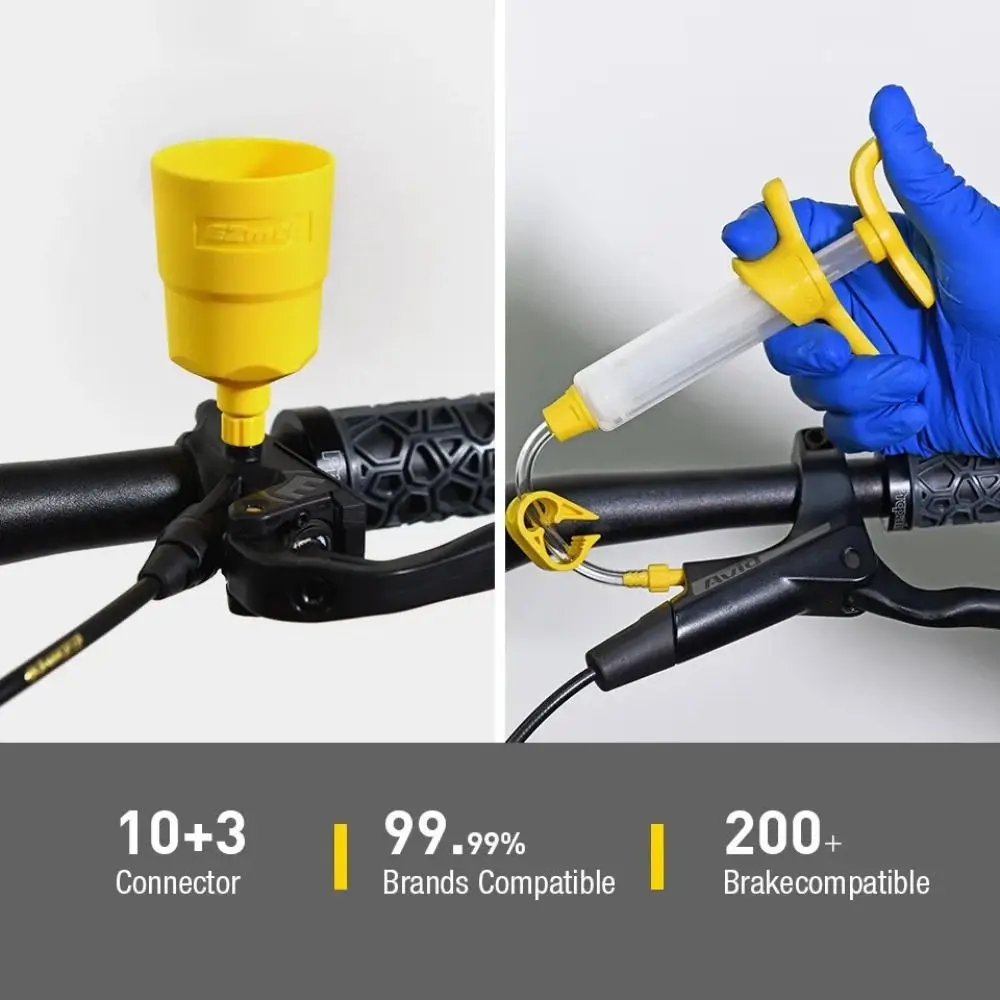 Plastic Hydraulic Brake Oil Disc Tool Yellow High Performance Hydraulic Disc Brakes Tool Mountain Bicycle Lubricating Oil