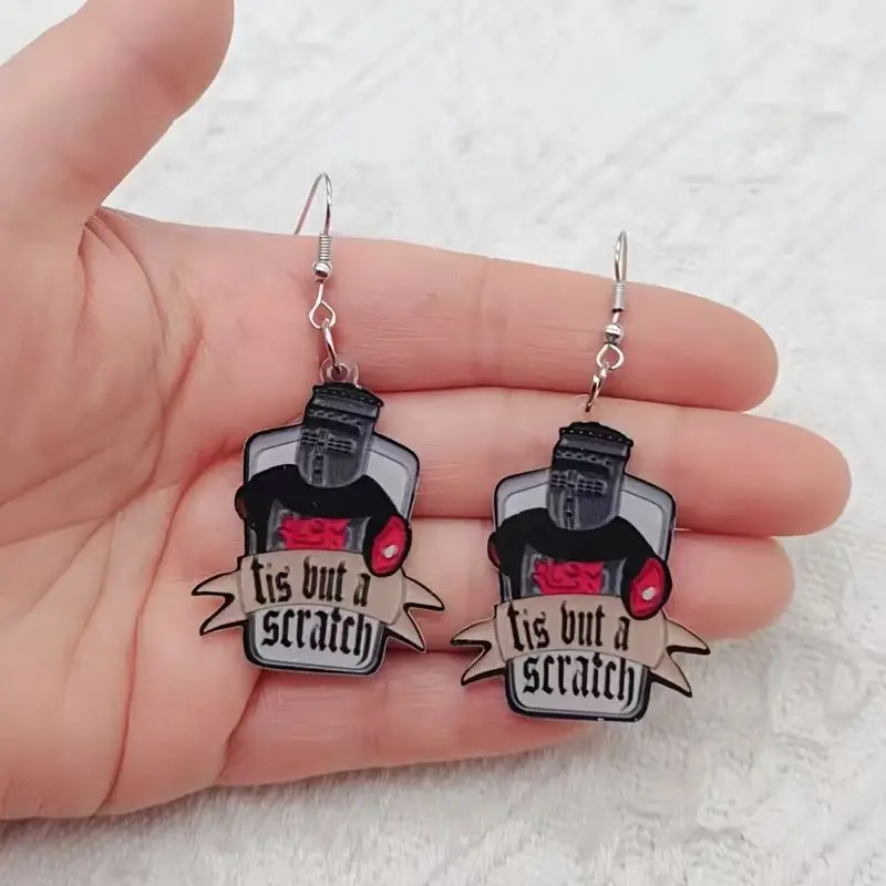 10 pendientes acrílicos con diseño de cita en blanco y negro, pendientes para mujer, la mejor opción para regalos